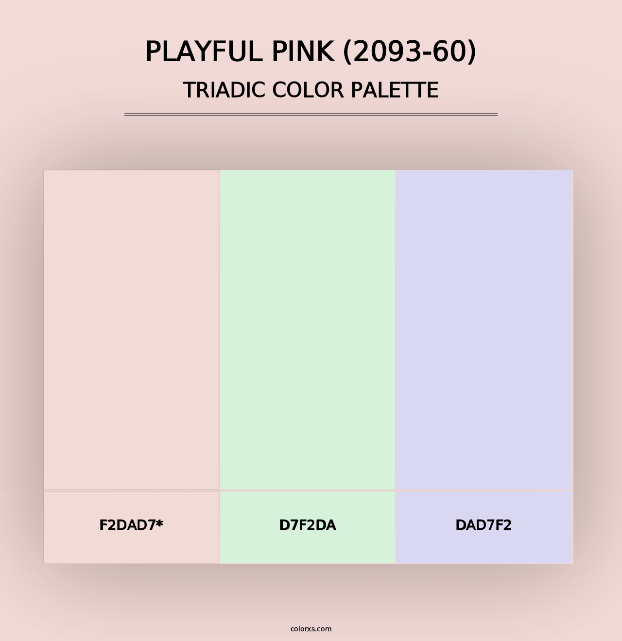 Playful Pink (2093-60) - Triadic Color Palette