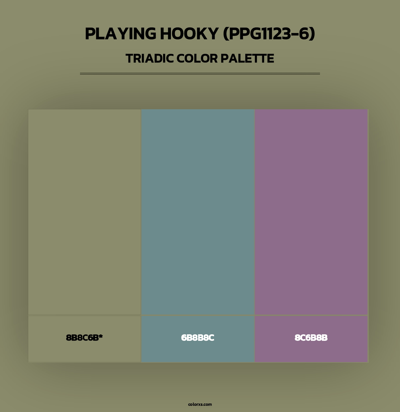 Playing Hooky (PPG1123-6) - Triadic Color Palette