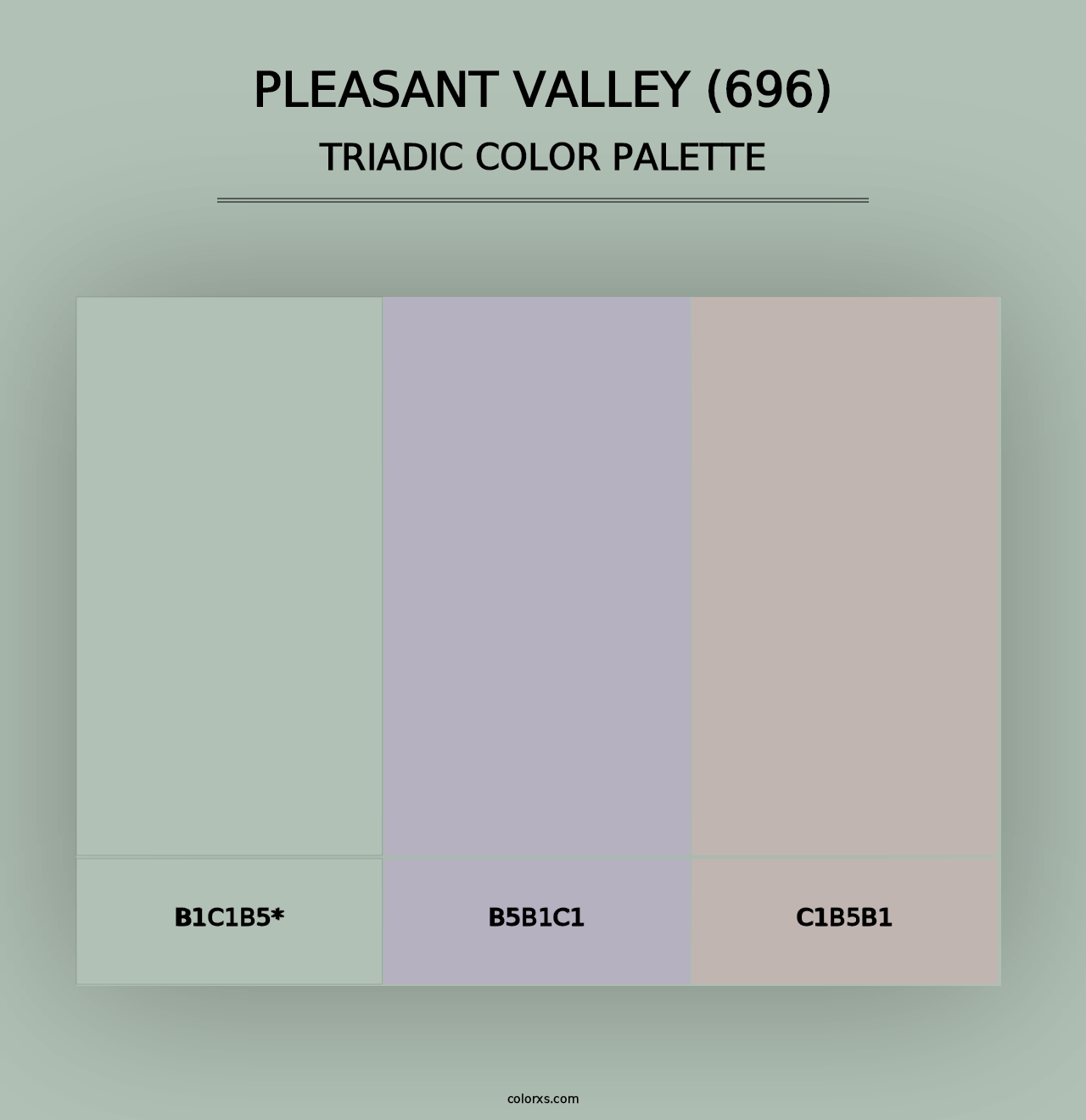 Pleasant Valley (696) - Triadic Color Palette