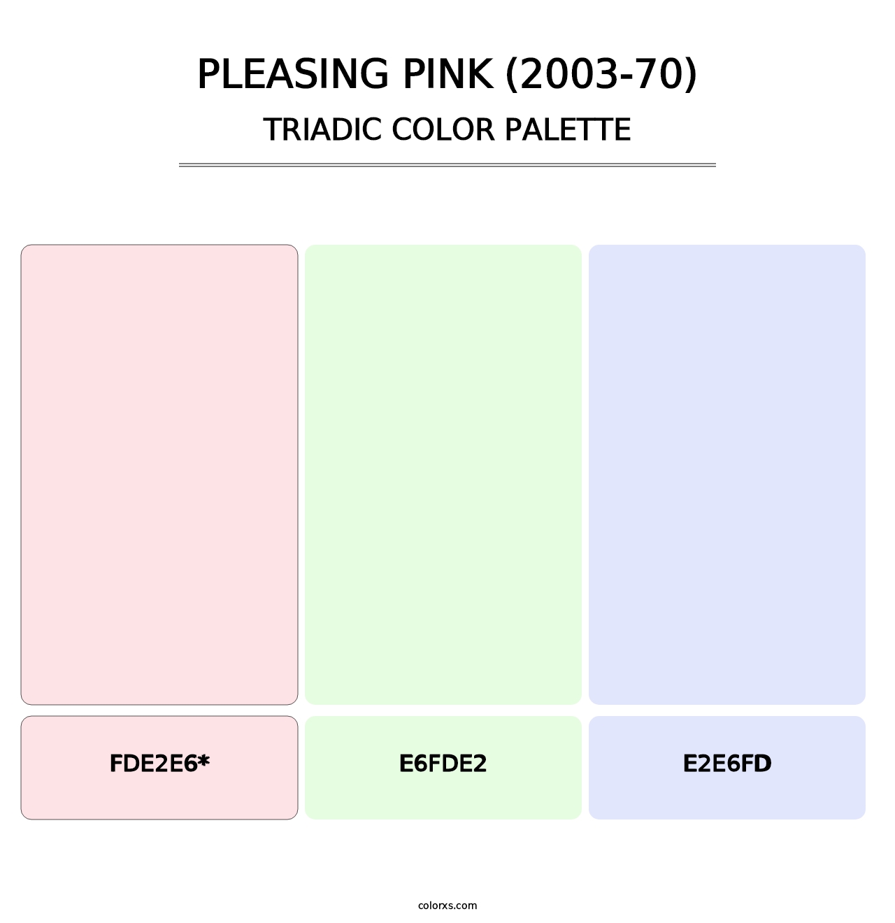 Pleasing Pink (2003-70) - Triadic Color Palette