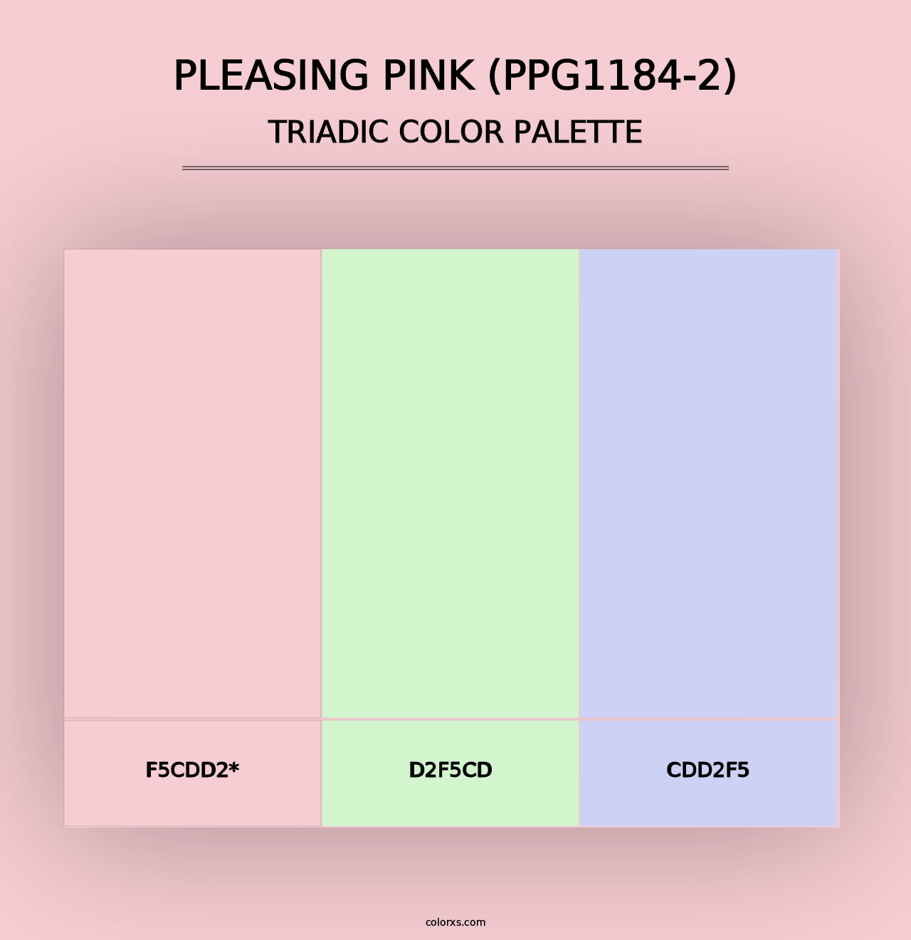 Pleasing Pink (PPG1184-2) - Triadic Color Palette