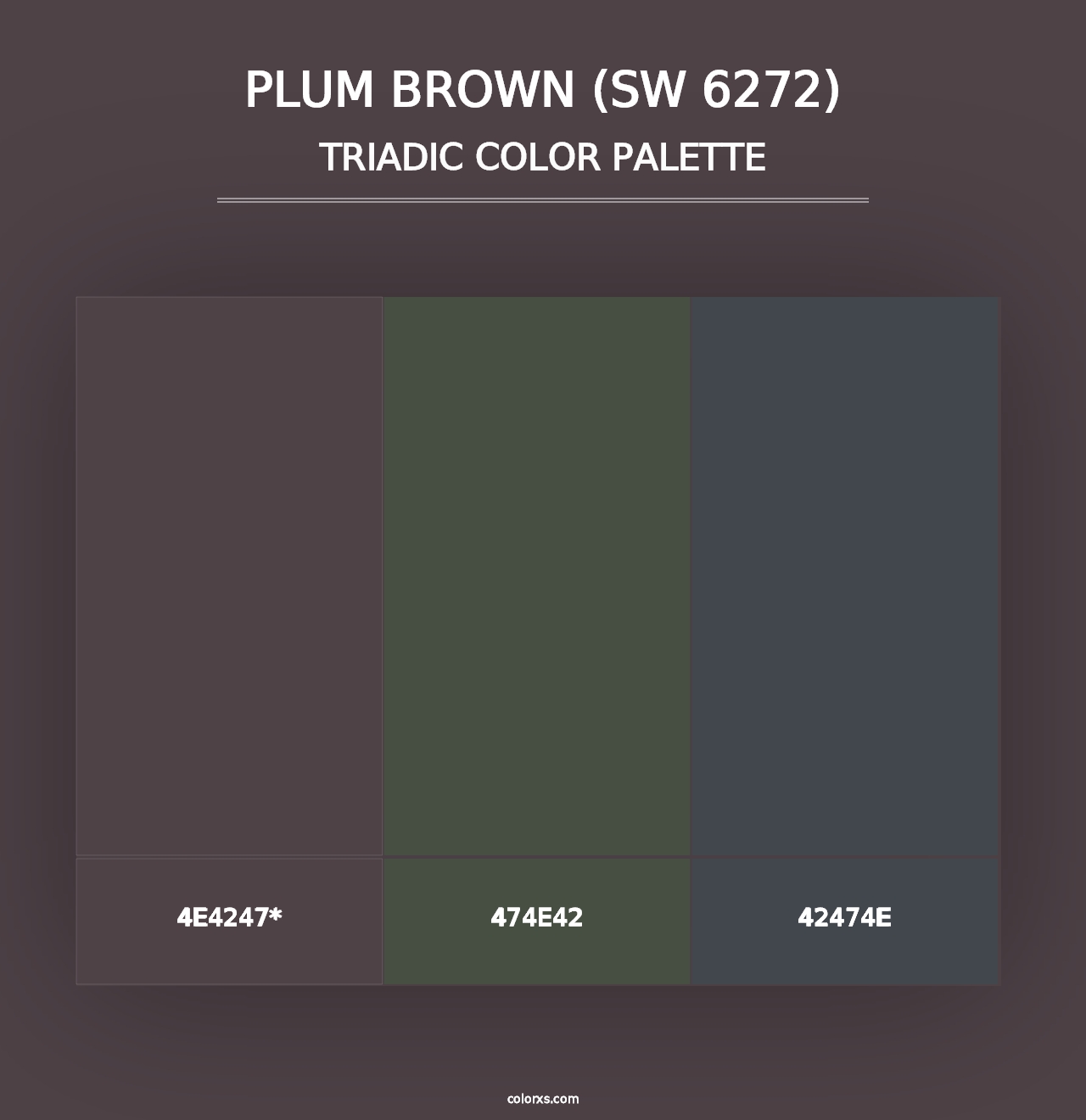 Plum Brown (SW 6272) - Triadic Color Palette