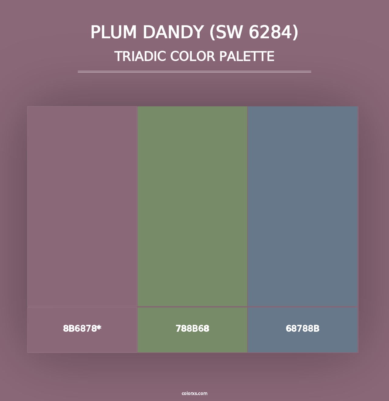 Plum Dandy (SW 6284) - Triadic Color Palette