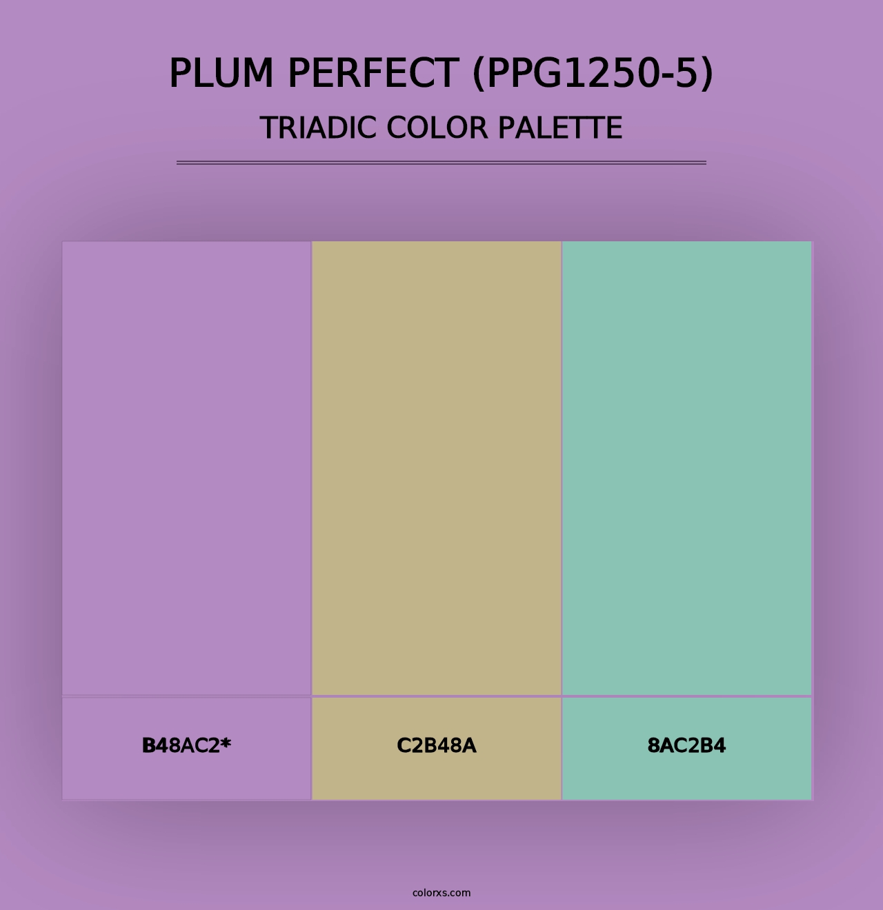 Plum Perfect (PPG1250-5) - Triadic Color Palette