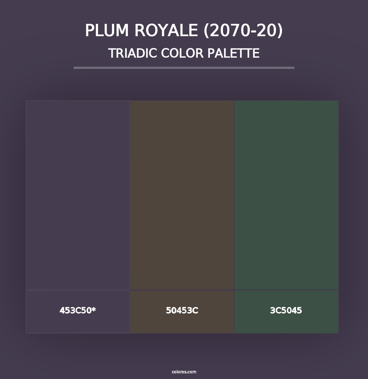 Plum Royale (2070-20) - Triadic Color Palette