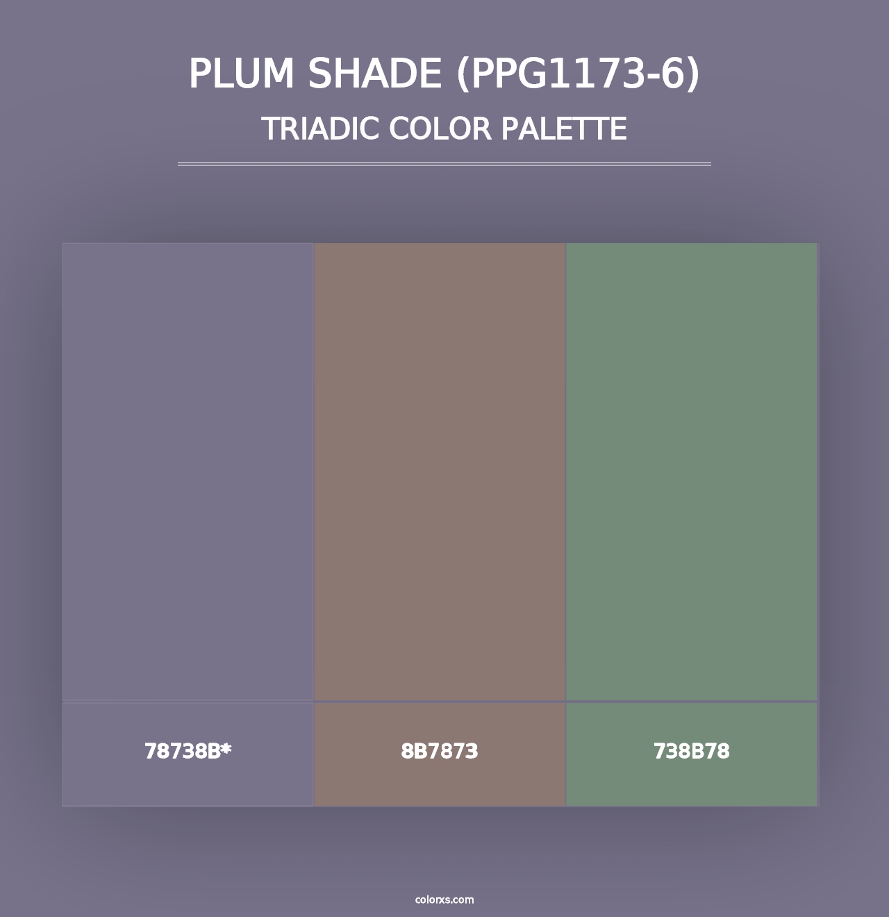 Plum Shade (PPG1173-6) - Triadic Color Palette