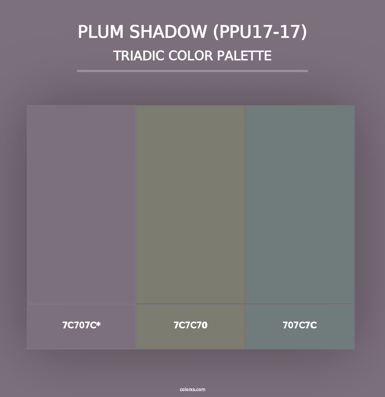 Plum Shadow (PPU17-17) - Triadic Color Palette