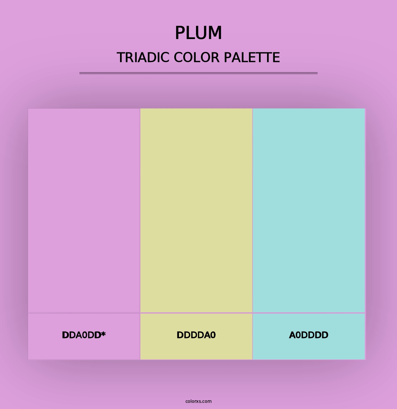 Plum - Triadic Color Palette