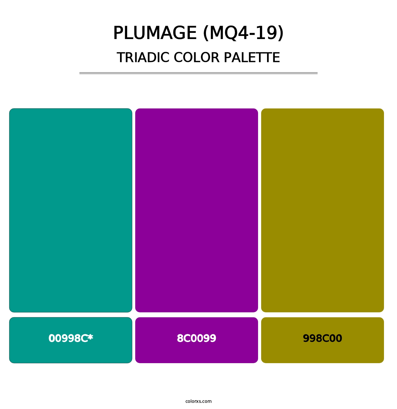 Plumage (MQ4-19) - Triadic Color Palette