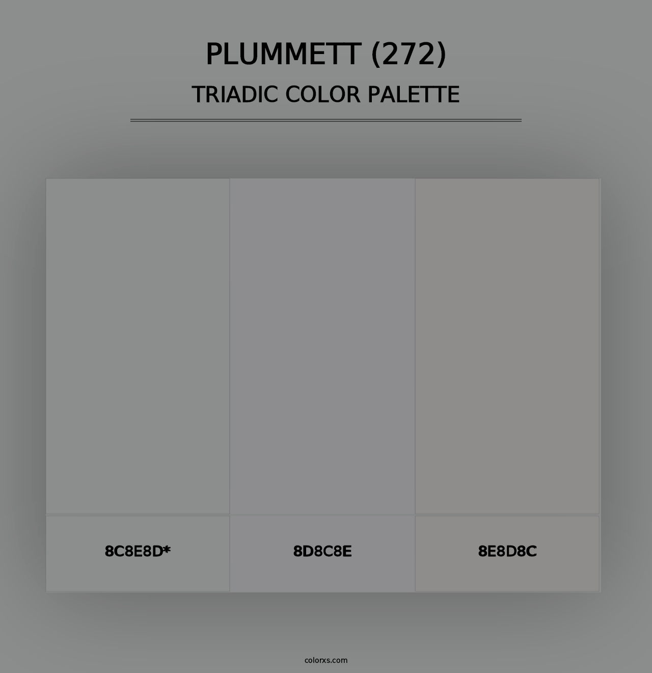 Plummett (272) - Triadic Color Palette