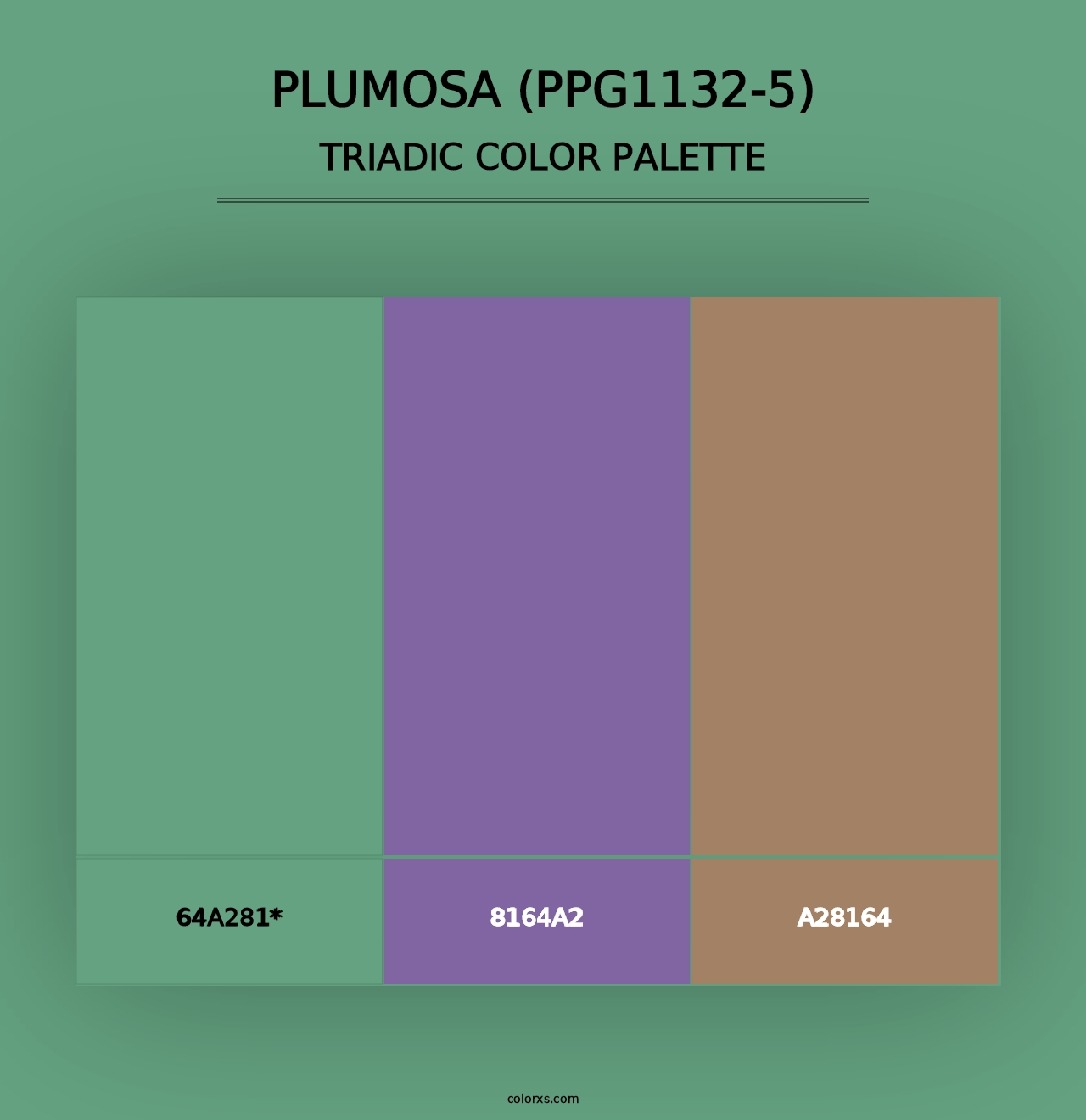 Plumosa (PPG1132-5) - Triadic Color Palette