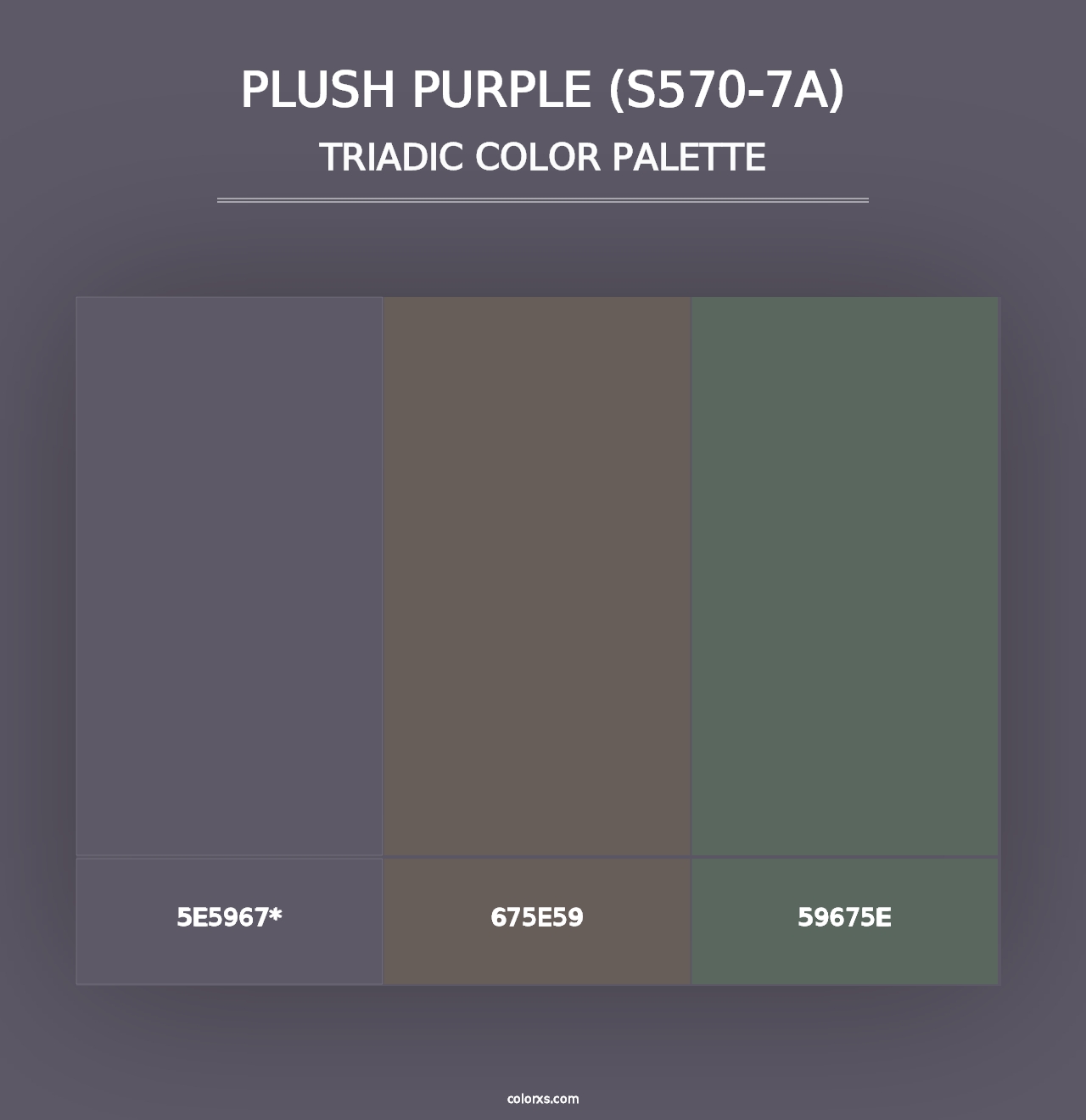 Plush Purple (S570-7A) - Triadic Color Palette