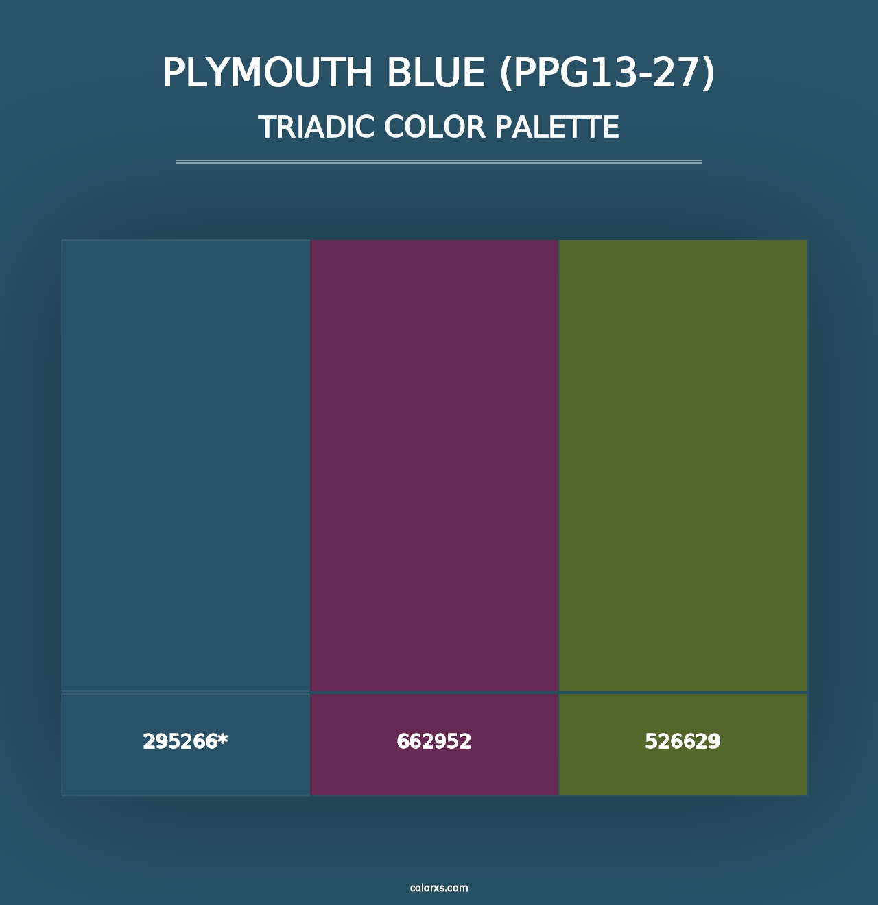 Plymouth Blue (PPG13-27) - Triadic Color Palette