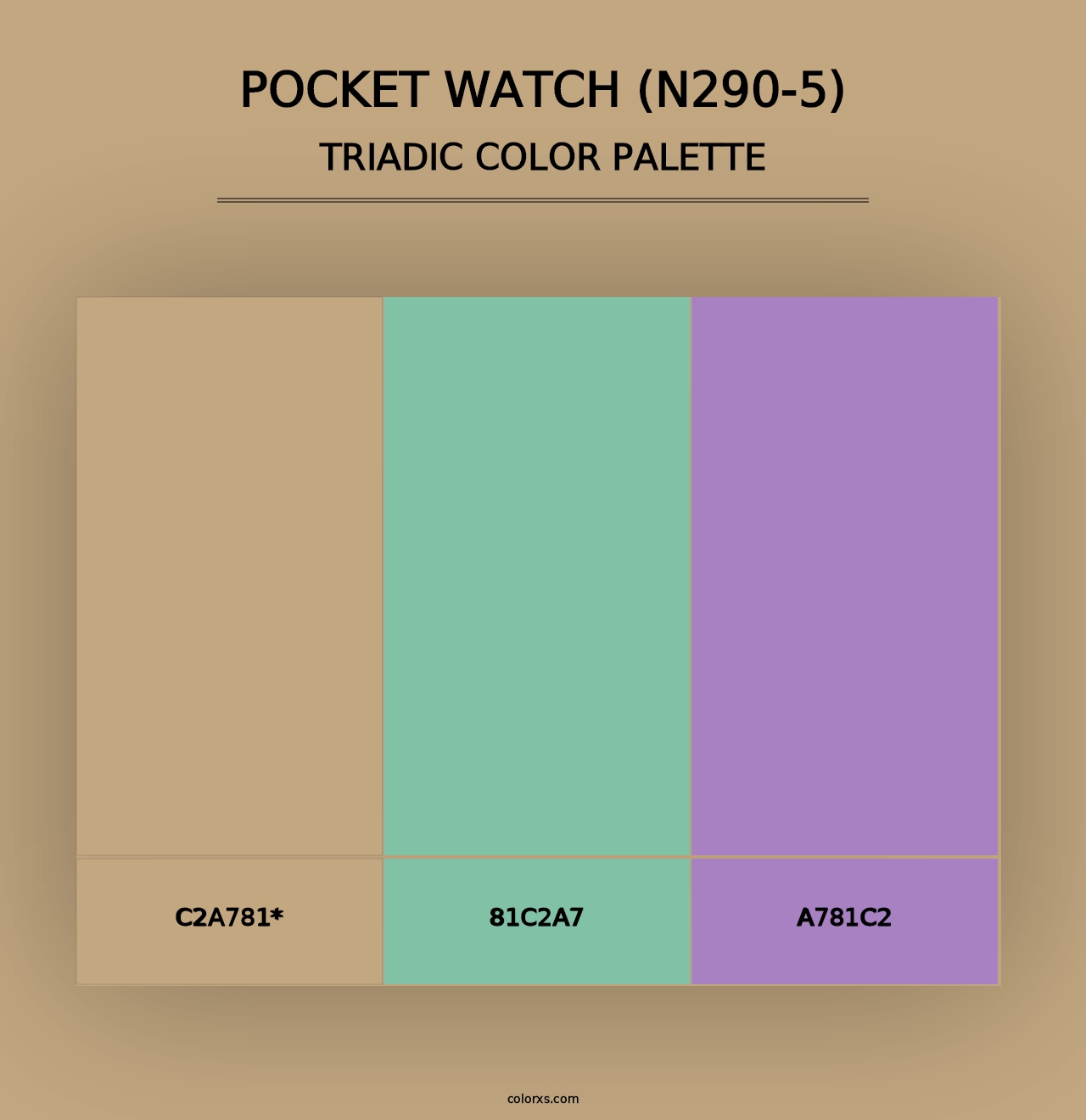 Pocket Watch (N290-5) - Triadic Color Palette