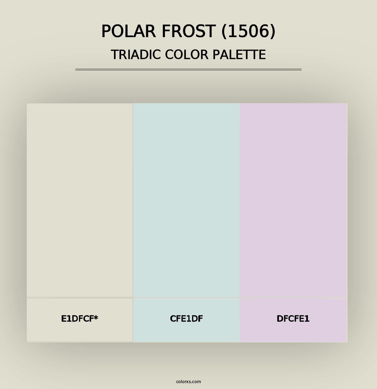 Polar Frost (1506) - Triadic Color Palette