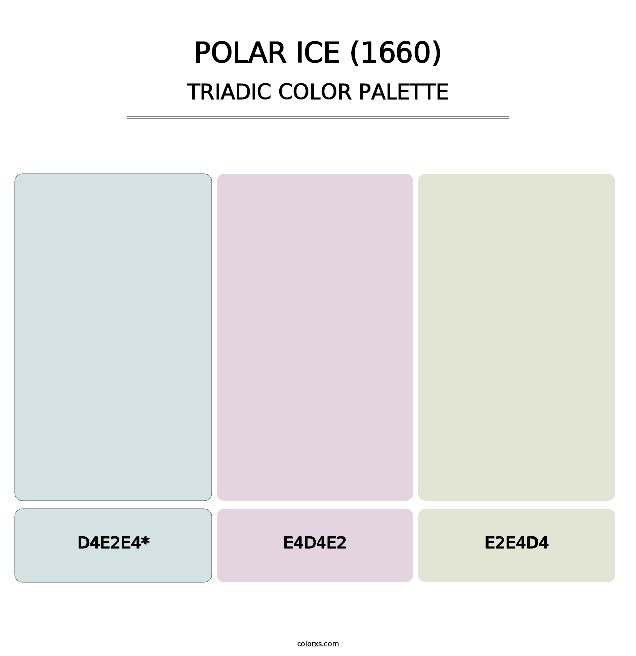 Polar Ice (1660) - Triadic Color Palette