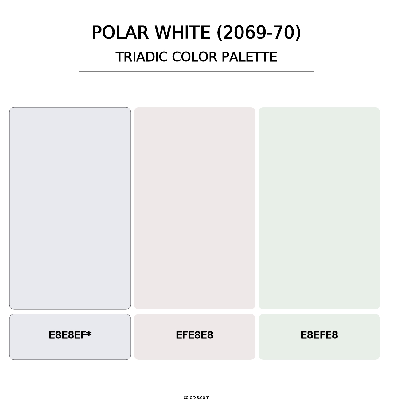 Polar White (2069-70) - Triadic Color Palette