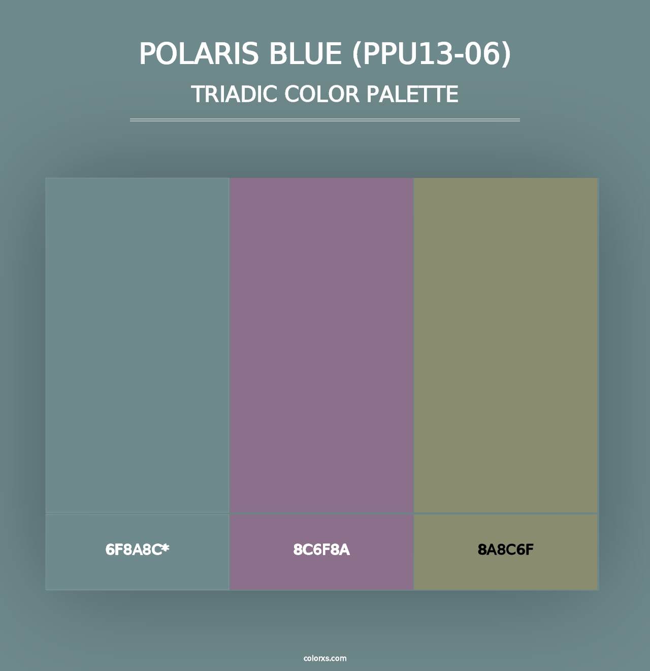 Polaris Blue (PPU13-06) - Triadic Color Palette