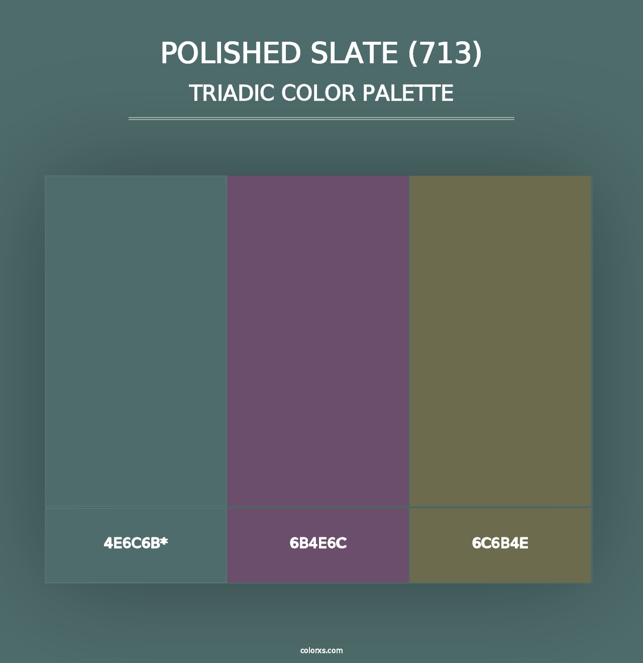 Polished Slate (713) - Triadic Color Palette