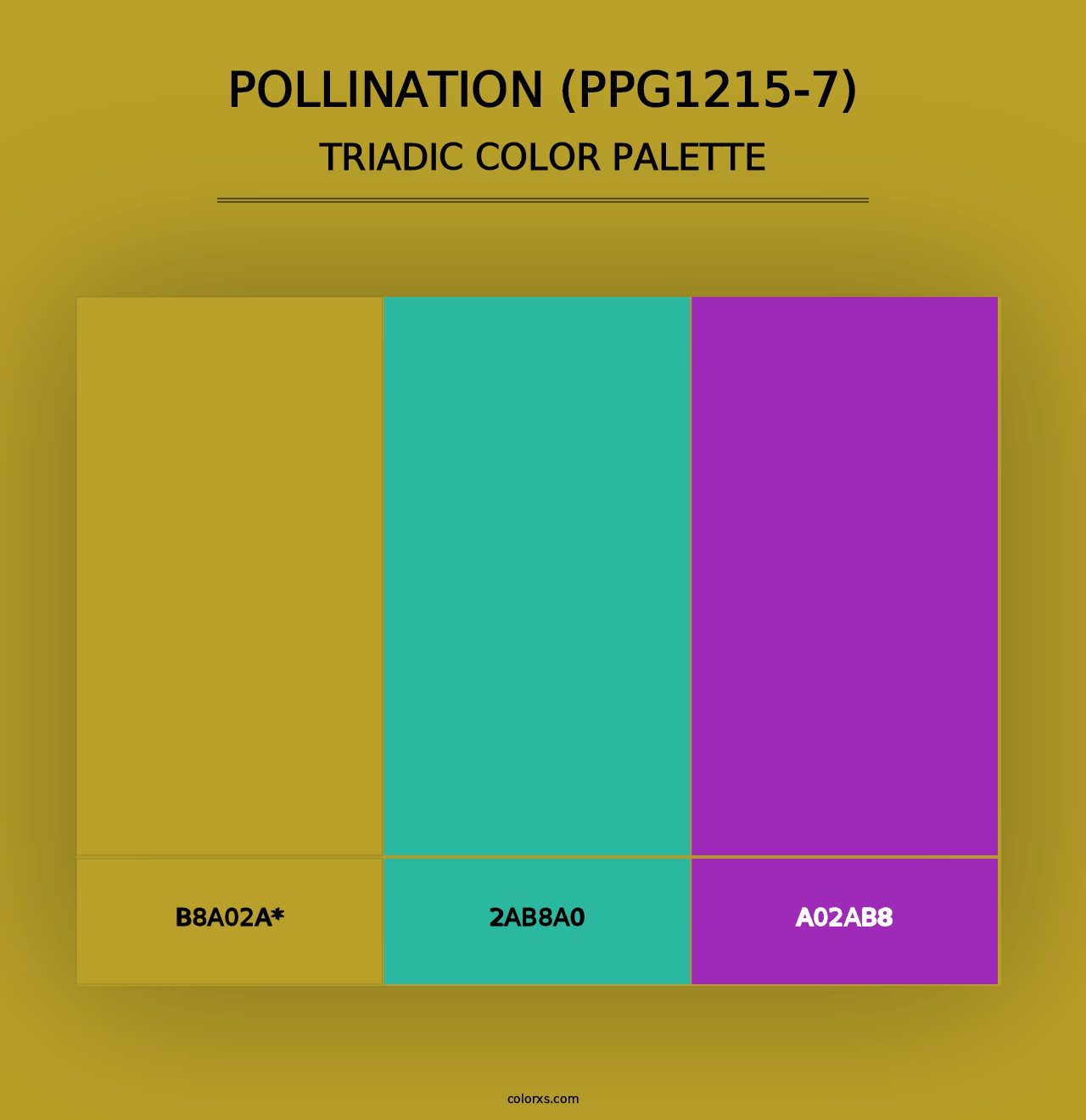 Pollination (PPG1215-7) - Triadic Color Palette