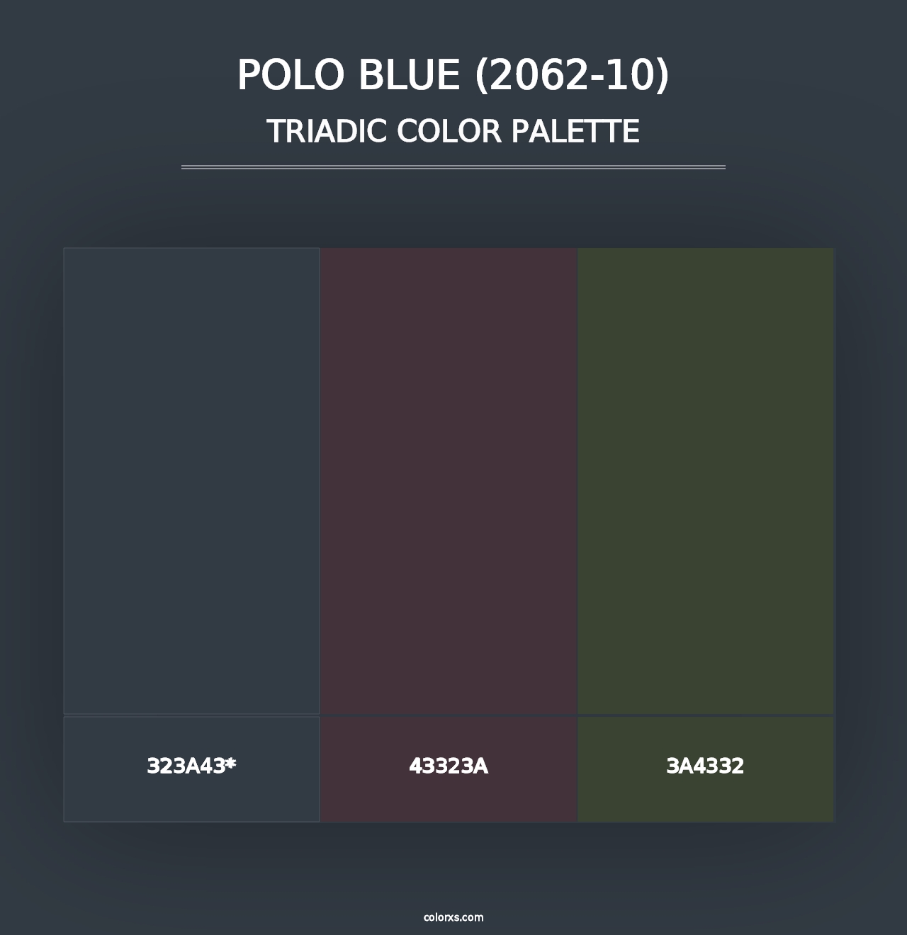 Polo Blue (2062-10) - Triadic Color Palette