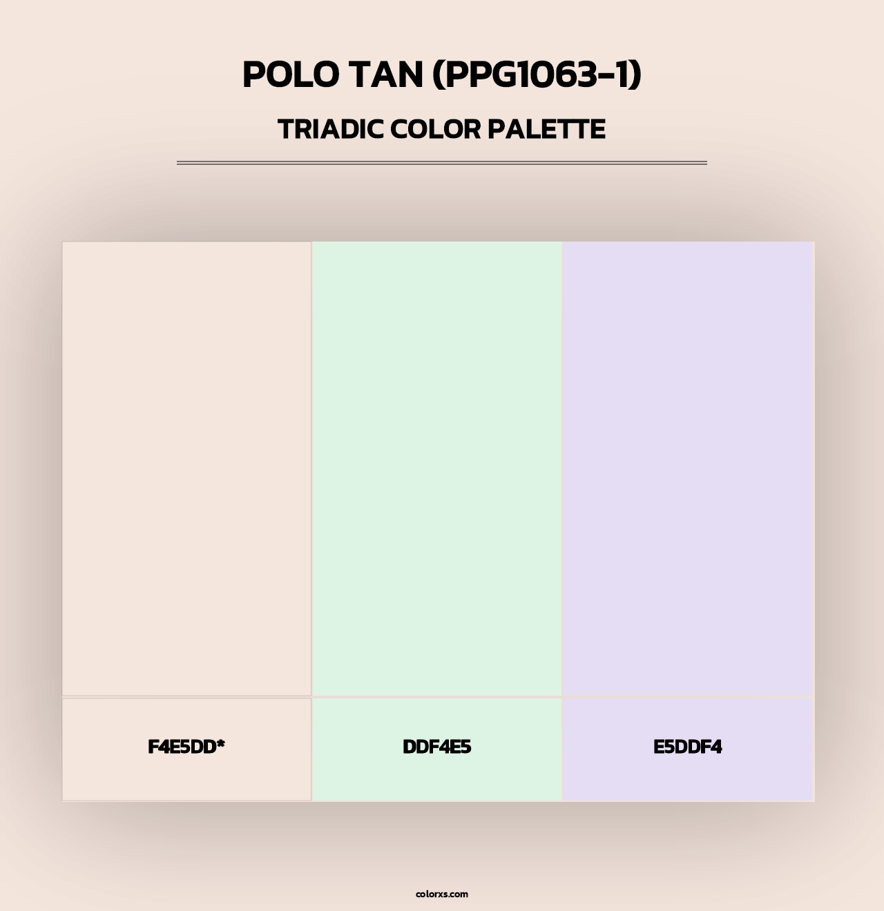 Polo Tan (PPG1063-1) - Triadic Color Palette