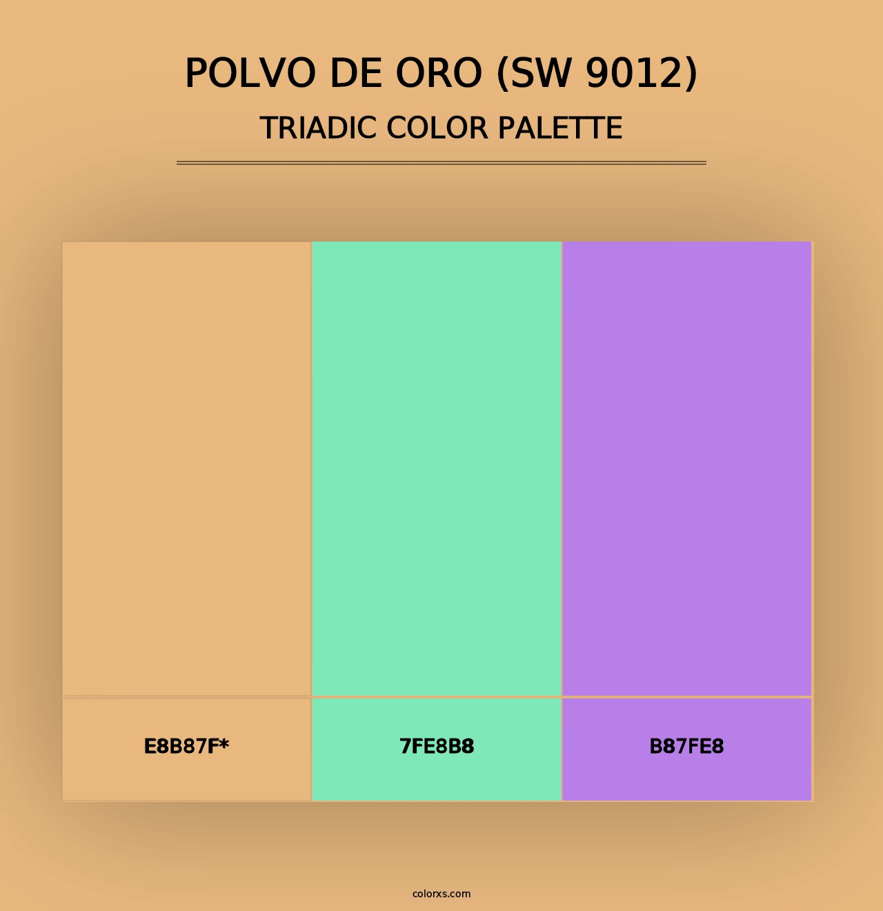 Polvo de Oro (SW 9012) - Triadic Color Palette