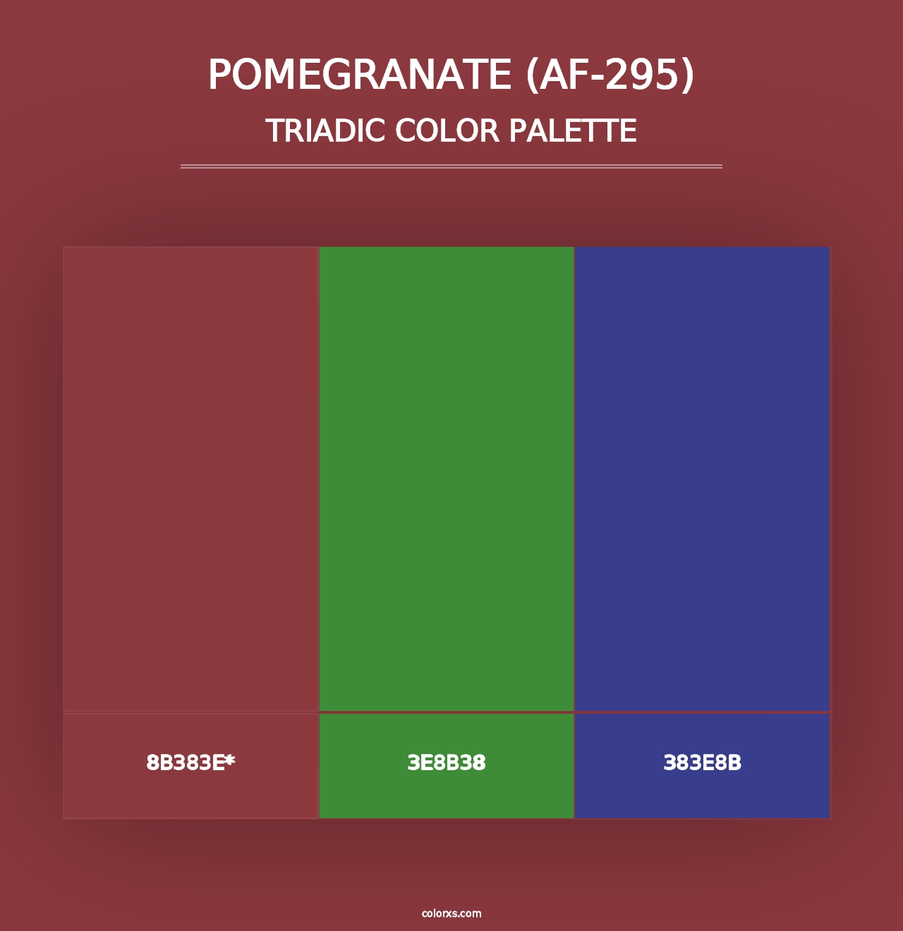 Pomegranate (AF-295) - Triadic Color Palette