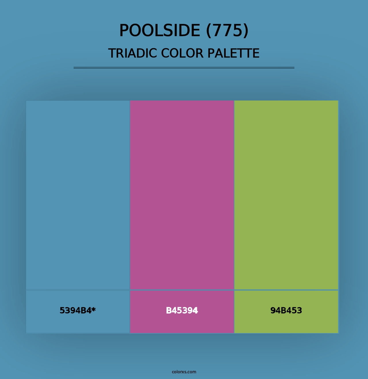 Poolside (775) - Triadic Color Palette