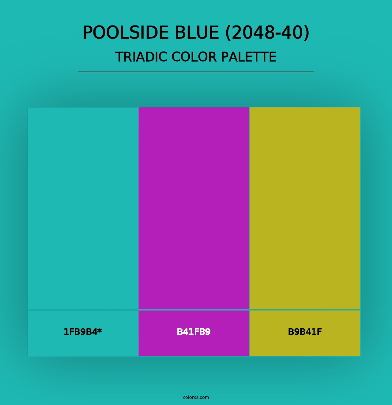 Poolside Blue (2048-40) - Triadic Color Palette