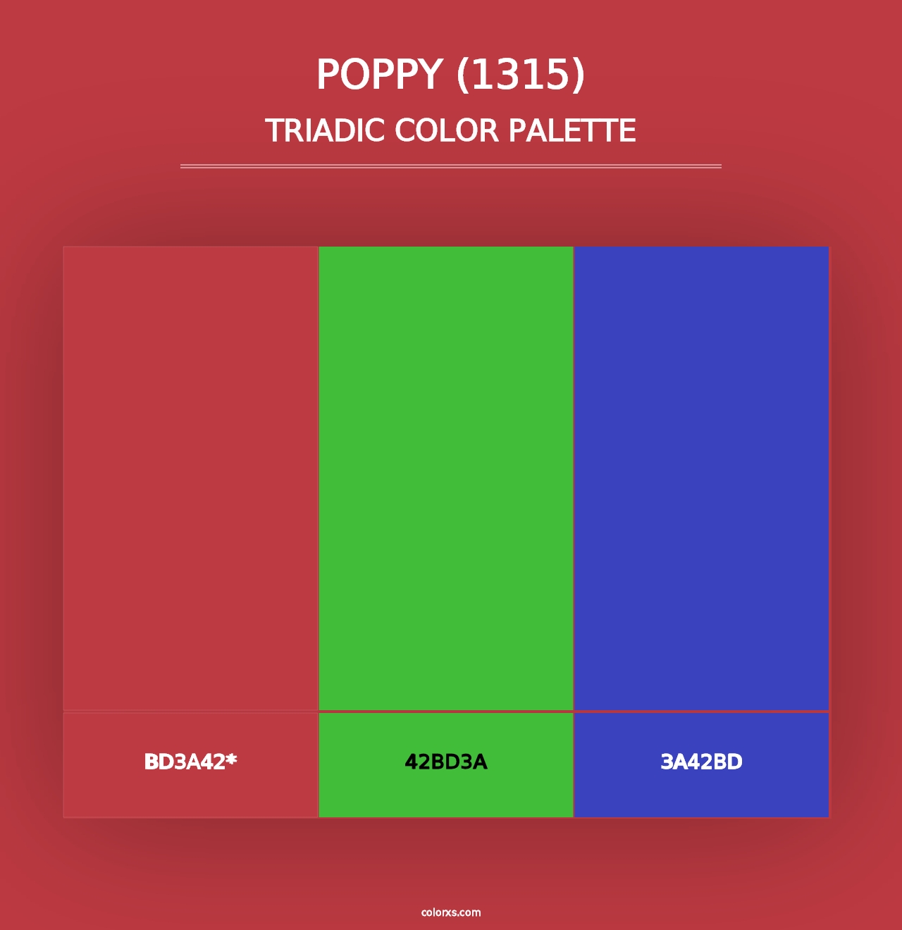 Poppy (1315) - Triadic Color Palette