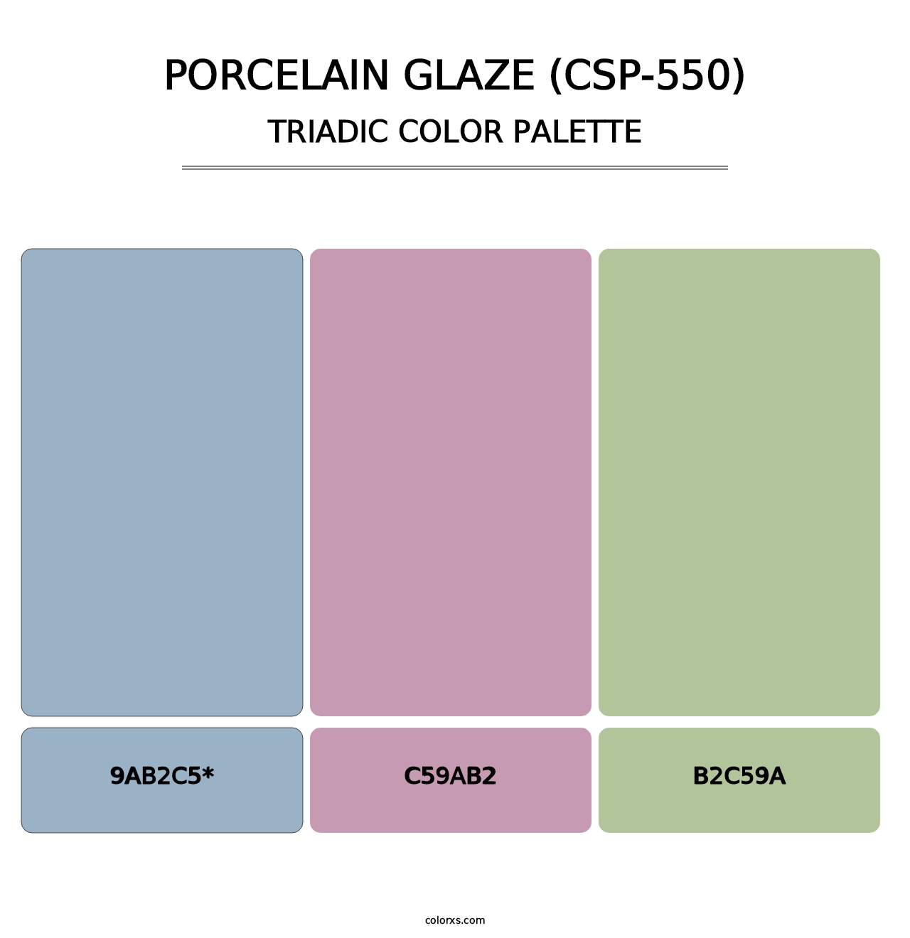 Porcelain Glaze (CSP-550) - Triadic Color Palette