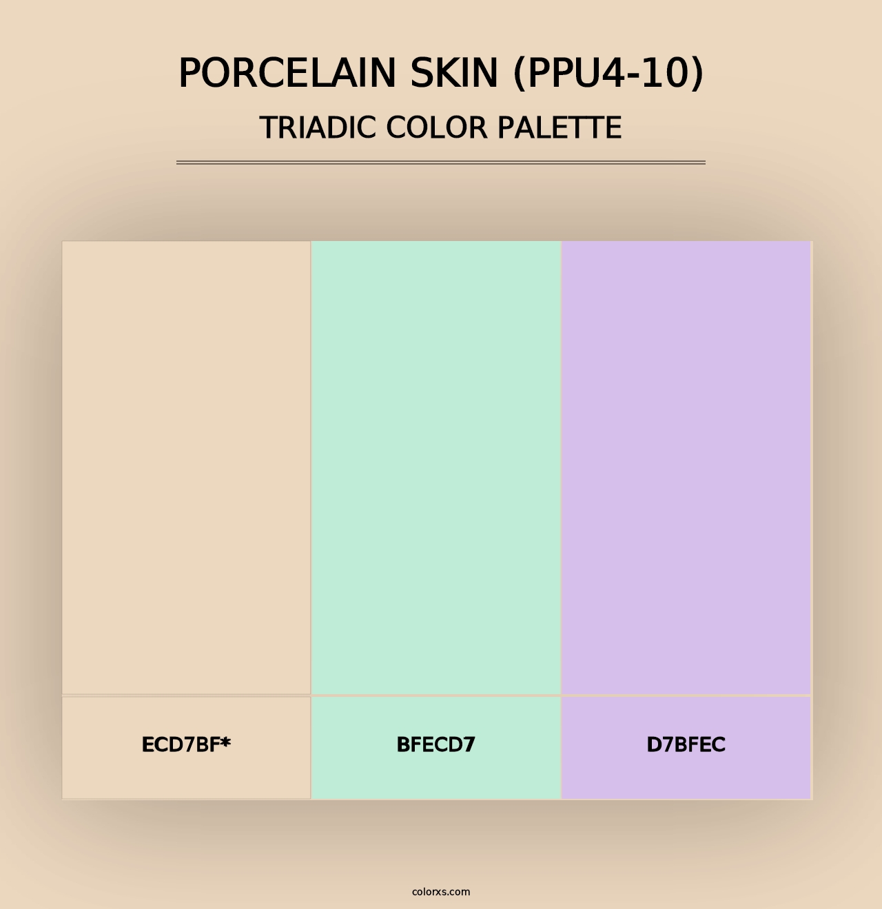 Porcelain Skin (PPU4-10) - Triadic Color Palette