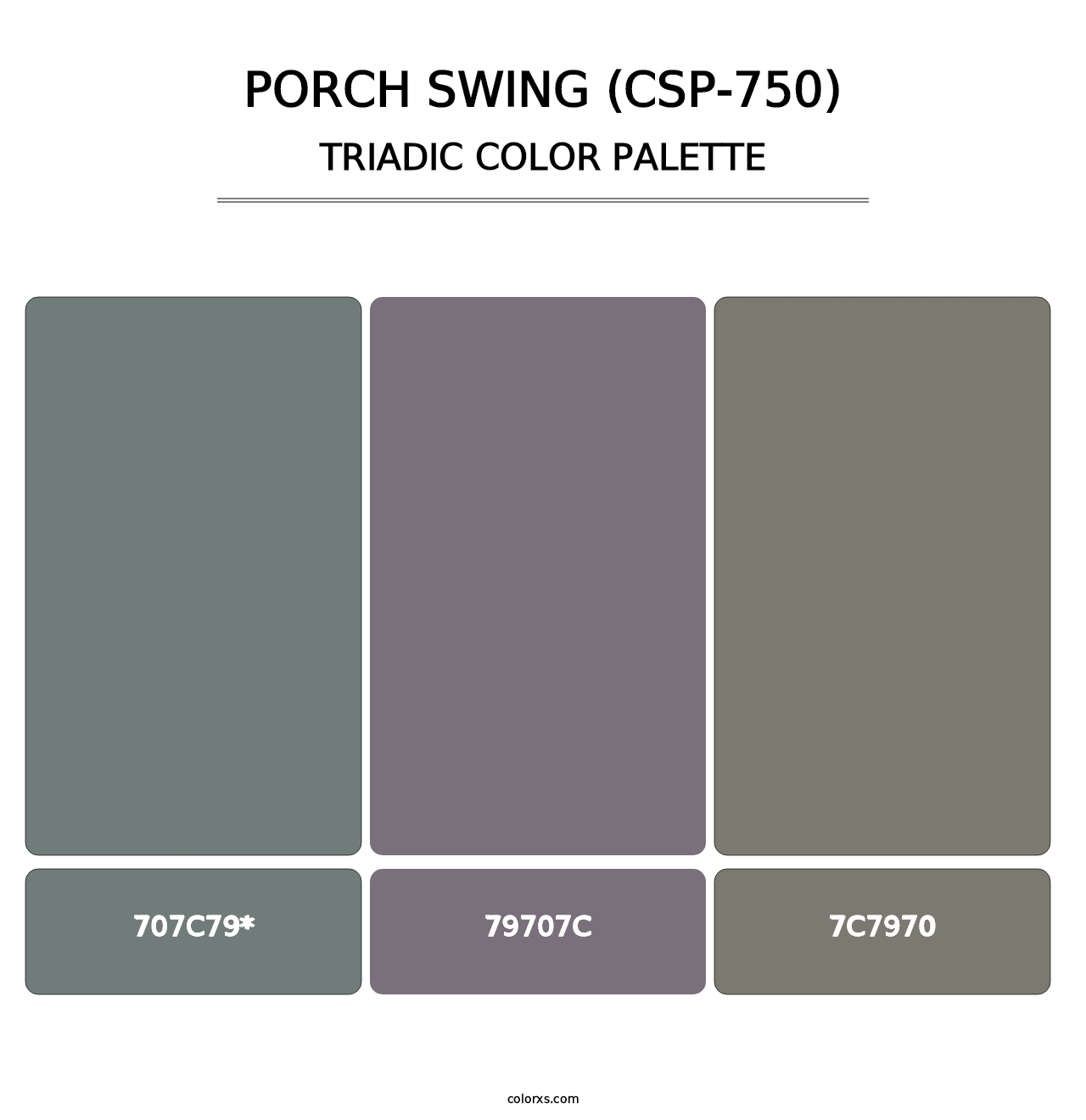 Porch Swing (CSP-750) - Triadic Color Palette