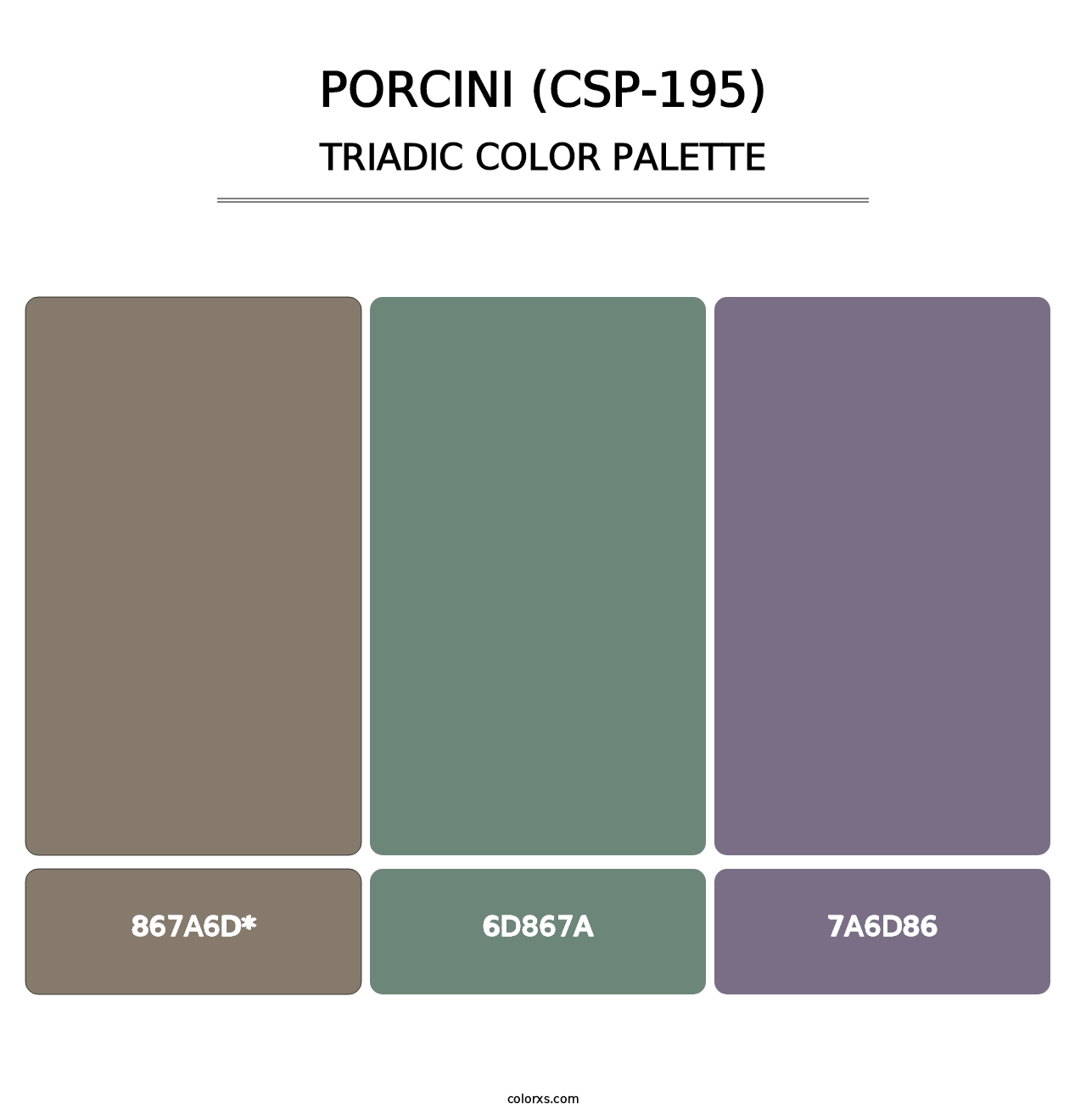 Porcini (CSP-195) - Triadic Color Palette