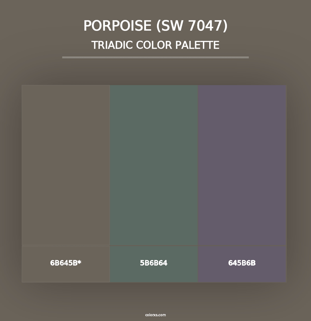 Porpoise (SW 7047) - Triadic Color Palette