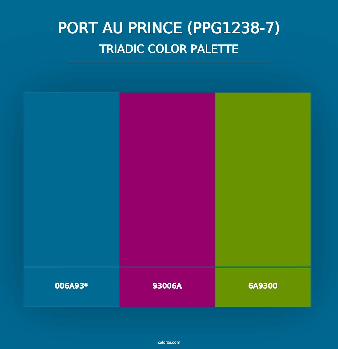 Port Au Prince (PPG1238-7) - Triadic Color Palette