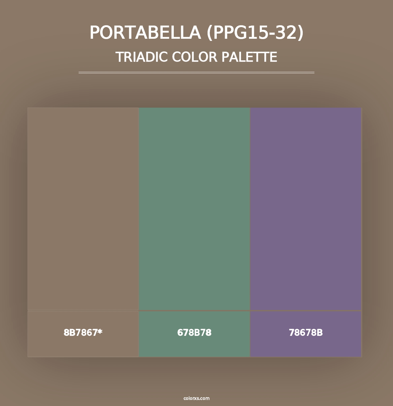 Portabella (PPG15-32) - Triadic Color Palette