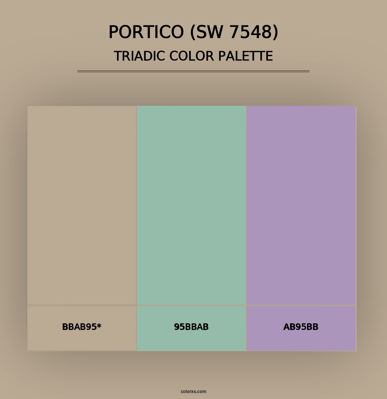 Portico (SW 7548) - Triadic Color Palette