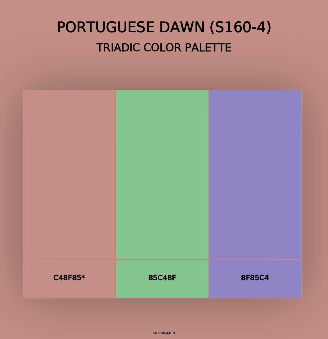 Portuguese Dawn (S160-4) - Triadic Color Palette