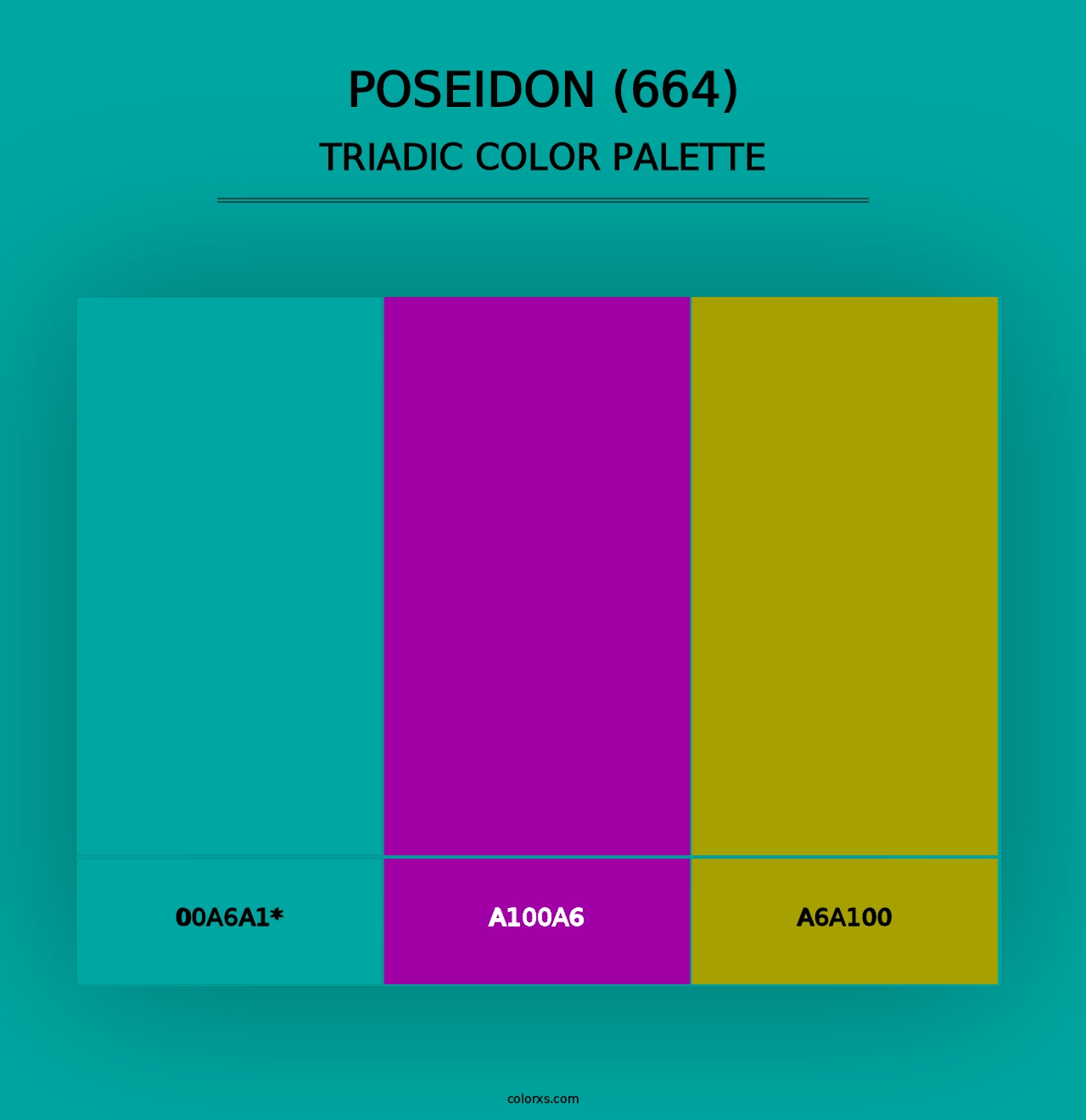 Poseidon (664) - Triadic Color Palette