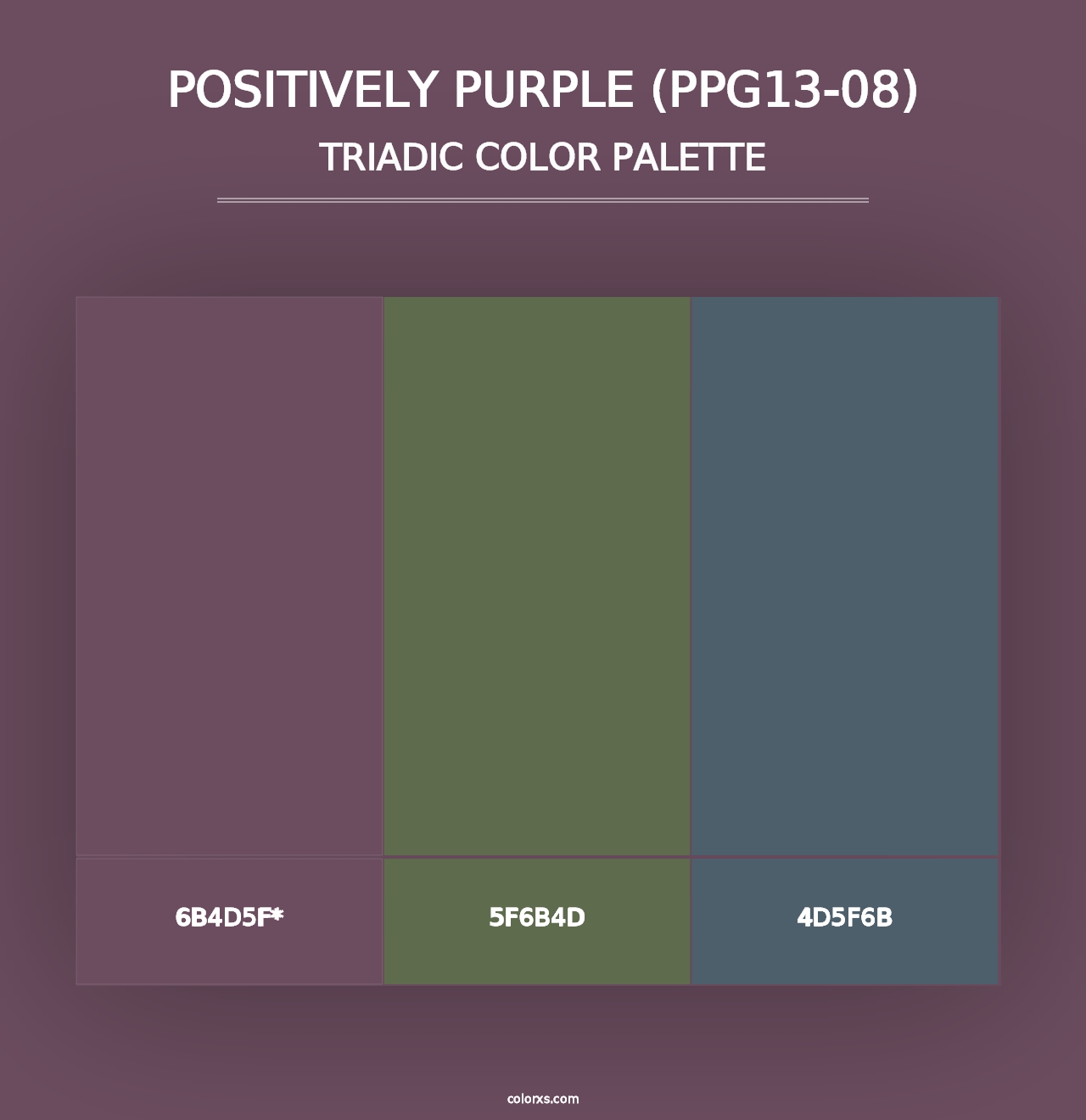 Positively Purple (PPG13-08) - Triadic Color Palette