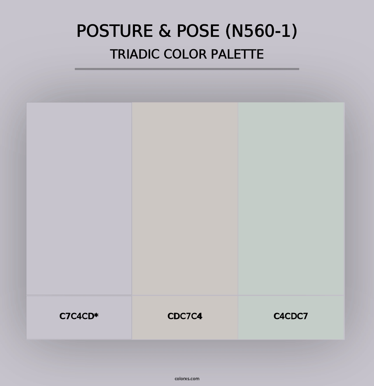 Posture & Pose (N560-1) - Triadic Color Palette