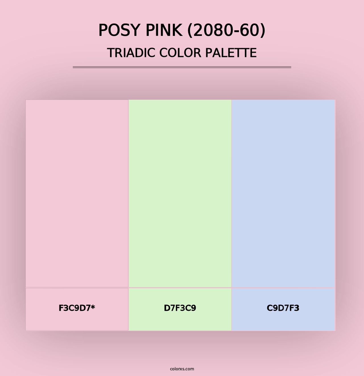 Posy Pink (2080-60) - Triadic Color Palette