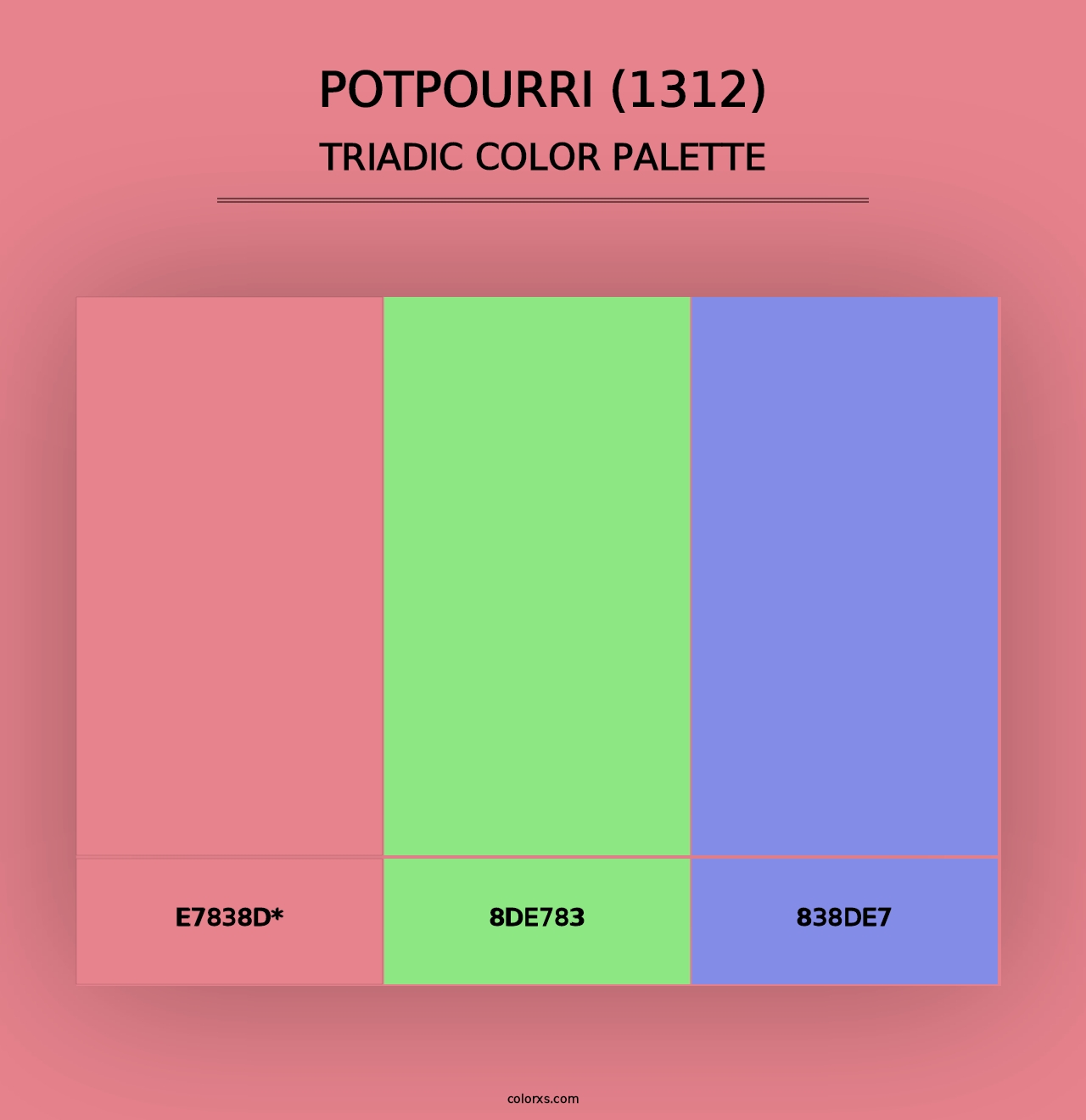 Potpourri (1312) - Triadic Color Palette