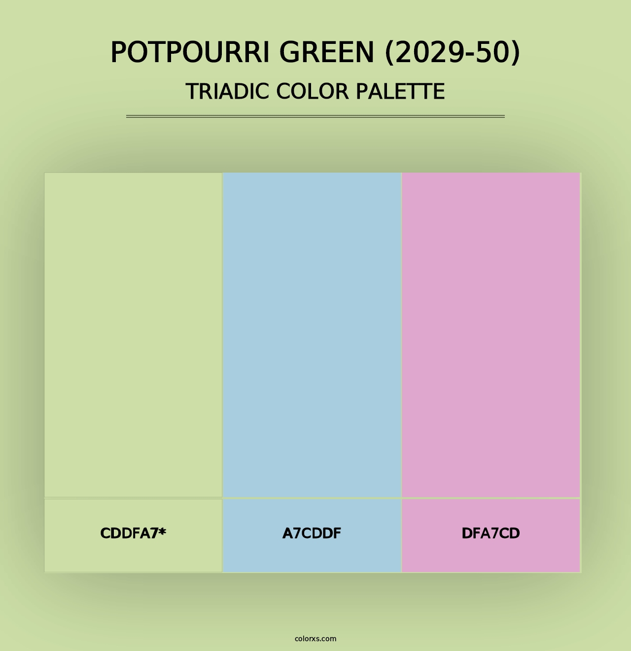 Potpourri Green (2029-50) - Triadic Color Palette