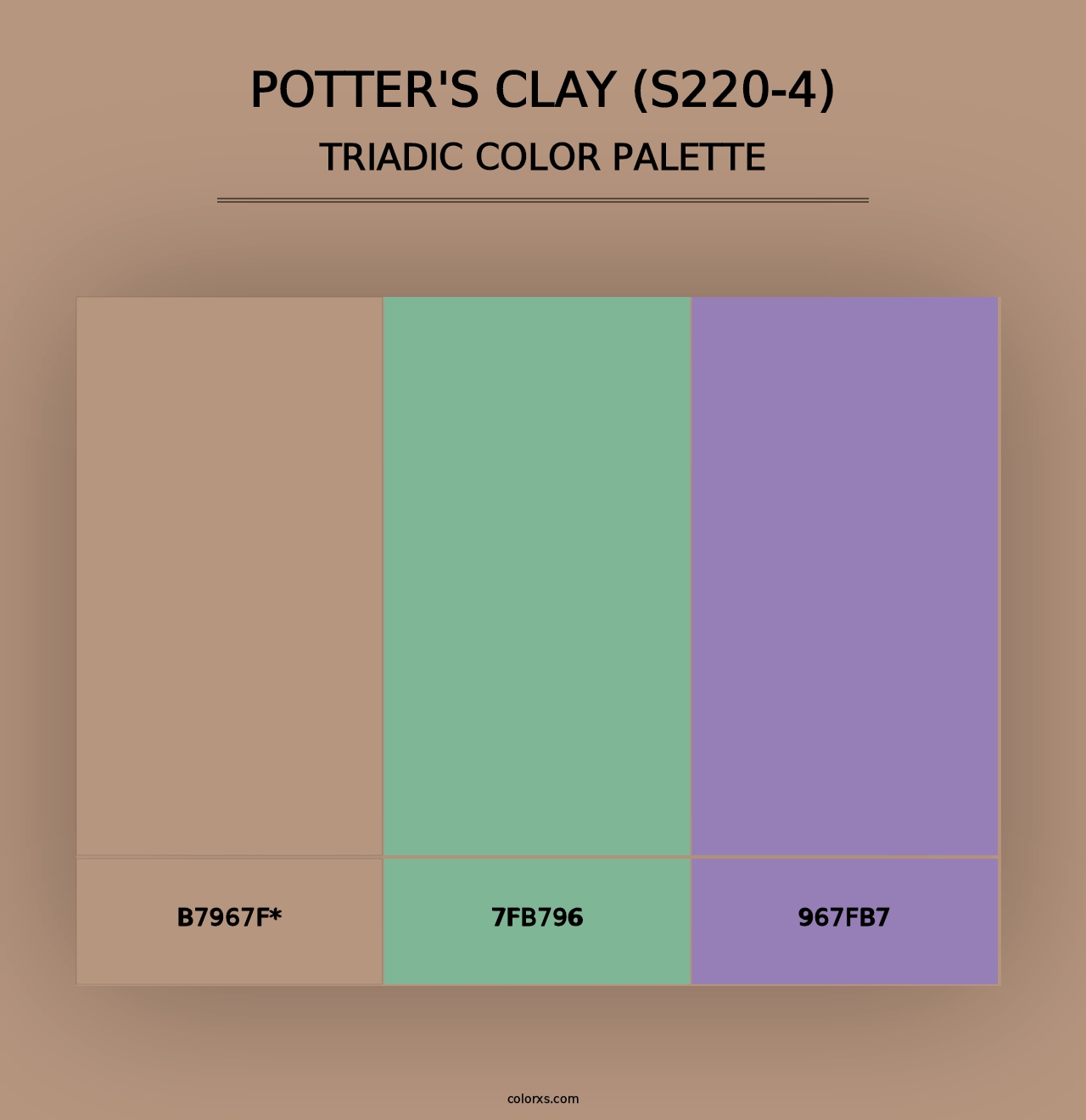 Potter'S Clay (S220-4) - Triadic Color Palette