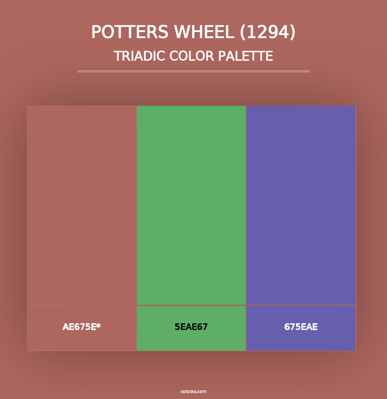 Potters Wheel (1294) - Triadic Color Palette