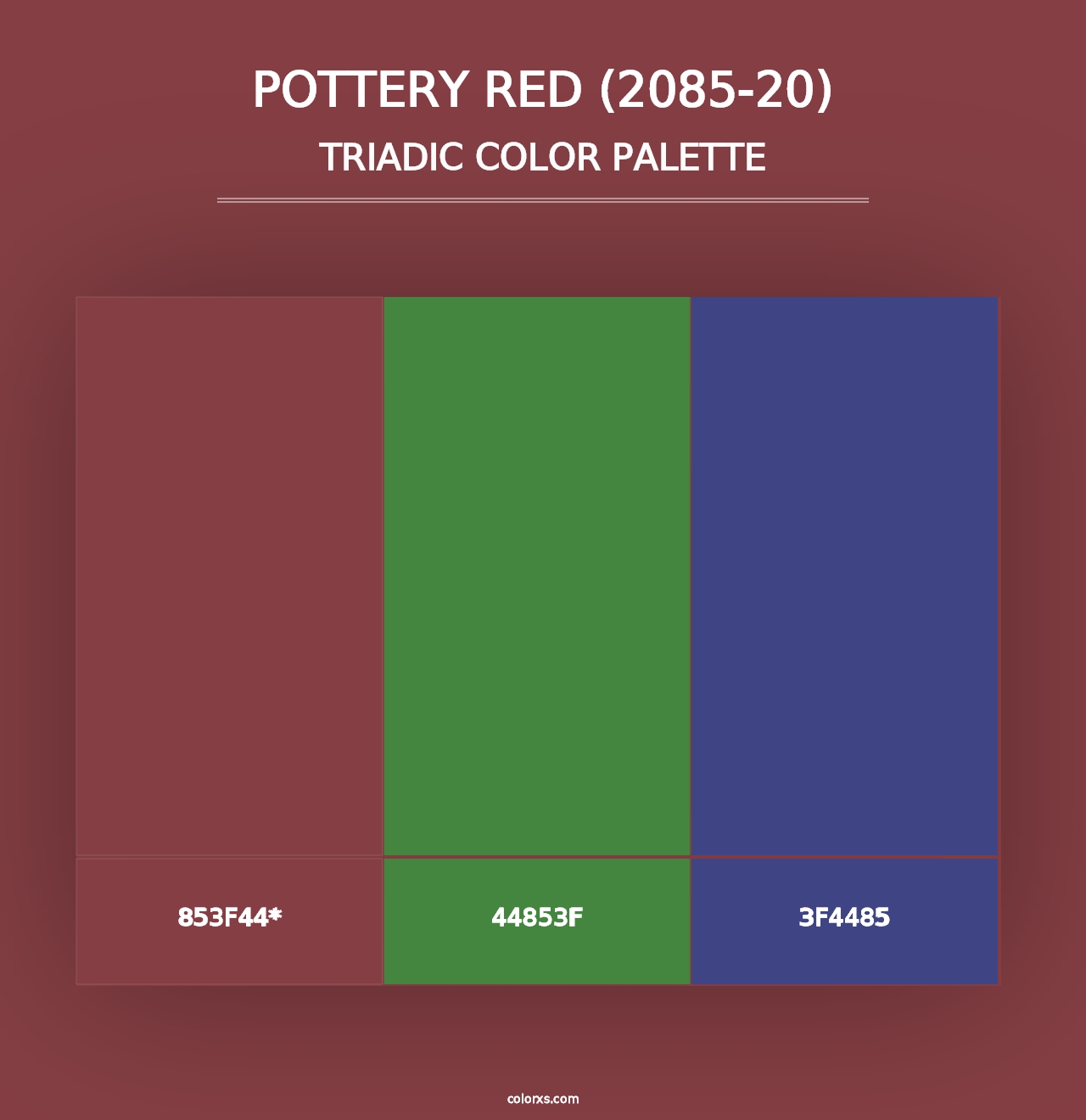 Pottery Red (2085-20) - Triadic Color Palette