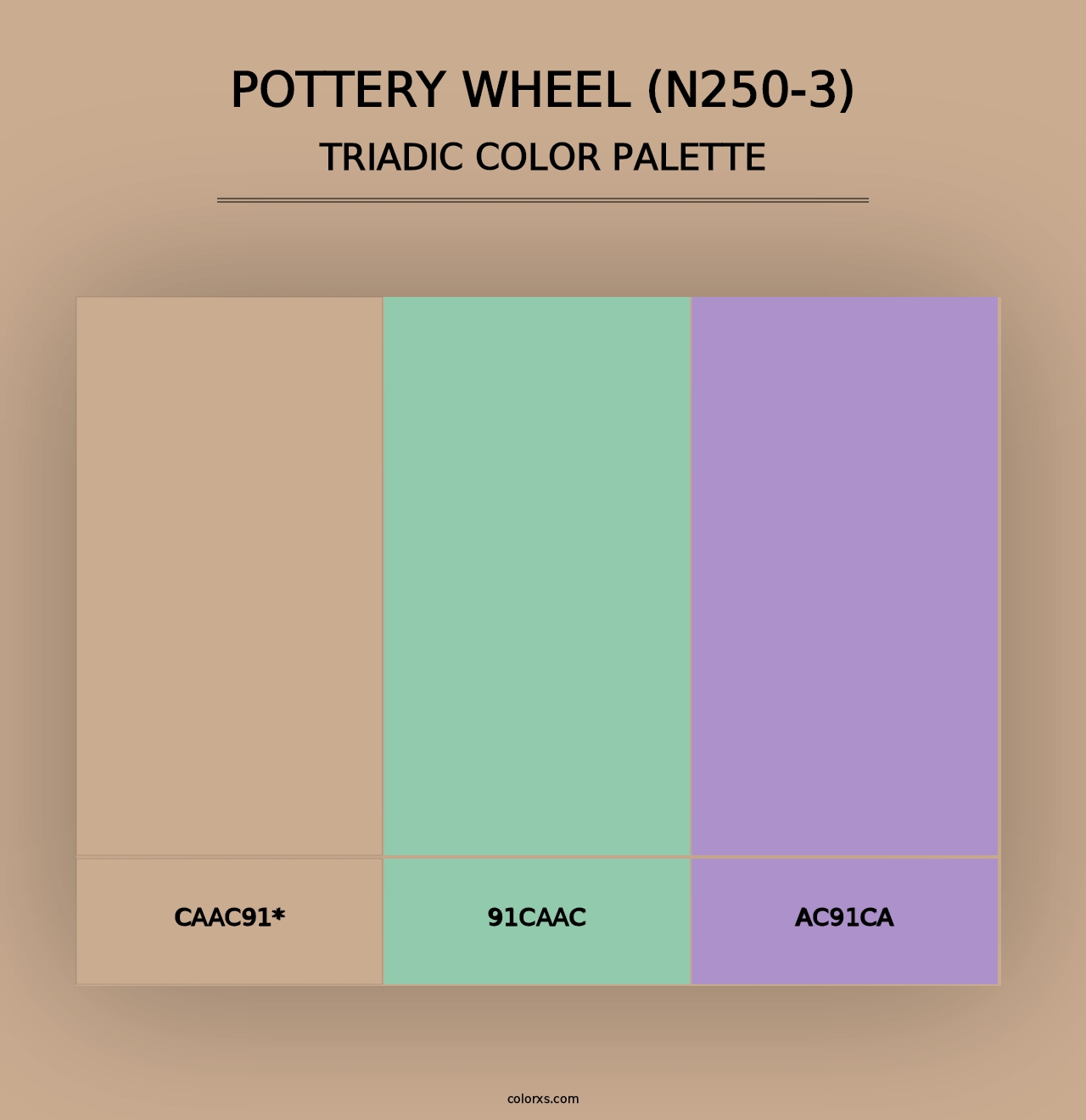 Pottery Wheel (N250-3) - Triadic Color Palette